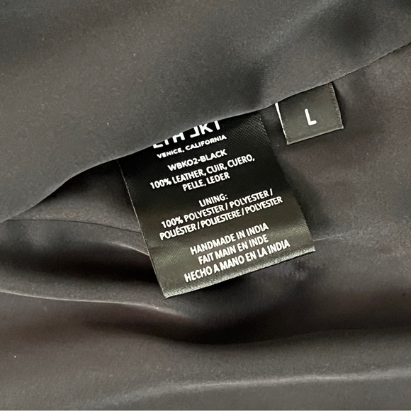 Women’s Luxe LTH JKT Handmade Best Seller Black Leather Biker Jacket (Large) - Picture 13 of 15